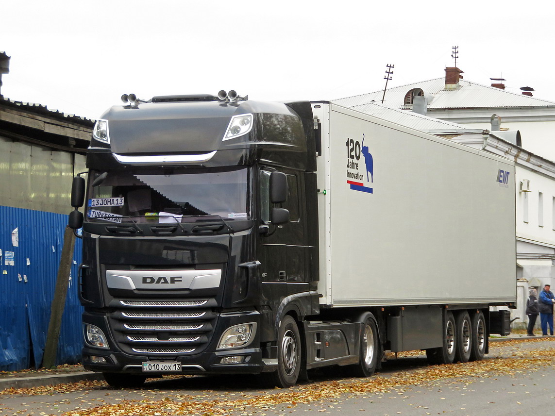 Туркестанская область, № 010 JOX 13 — DAF XF Euro6 FT