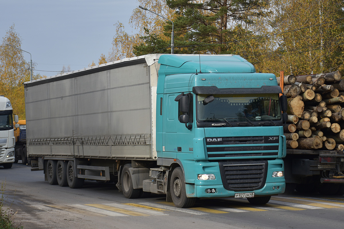 Липецкая область, № Р 927 ОМ 48 — DAF XF105 FT