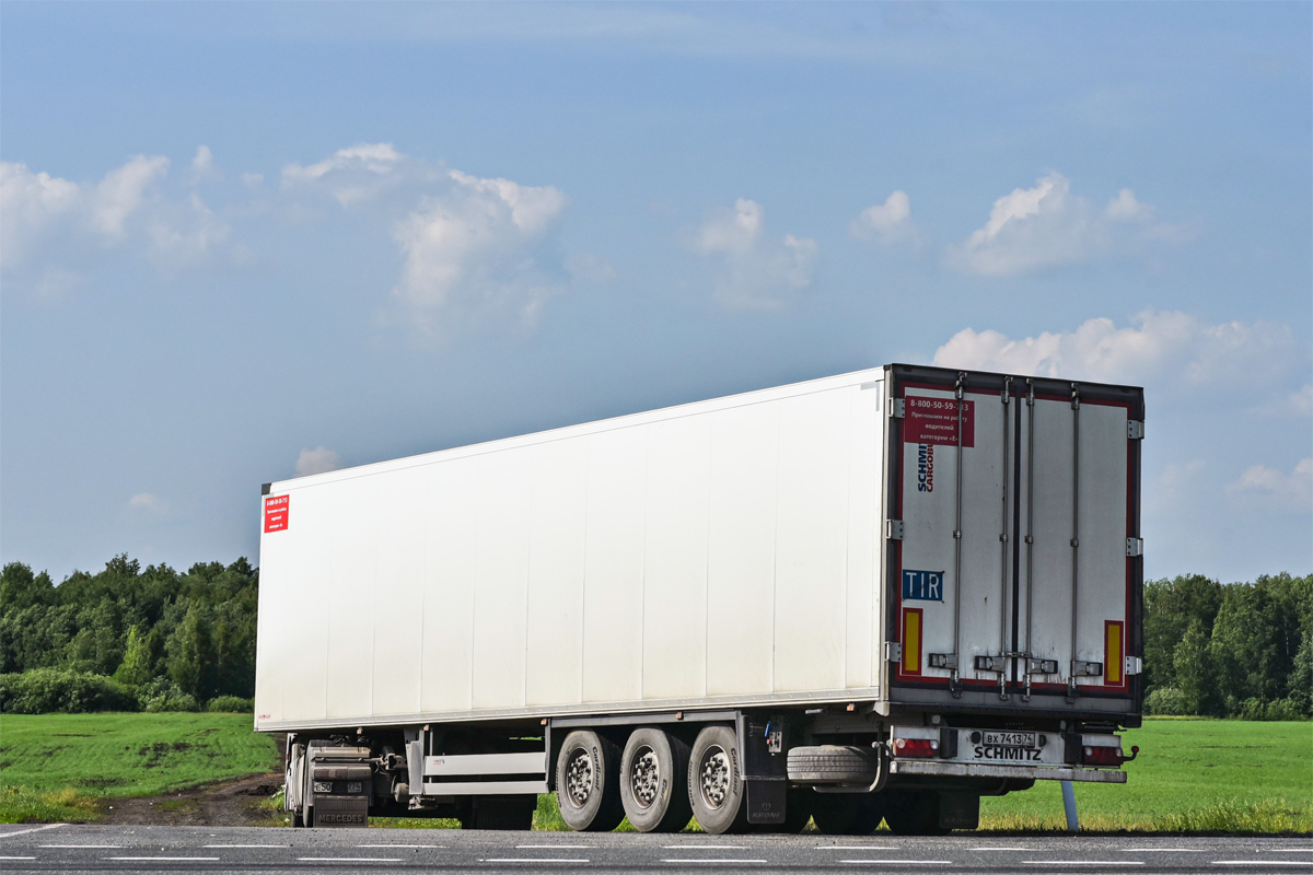 Челябинская область, № ВХ 7413 74 — Schmitz Cargobull S.KO (SCB*S3B) общ.мод; Челябинская область — Автомобили с нечитаемыми на фото номерами
