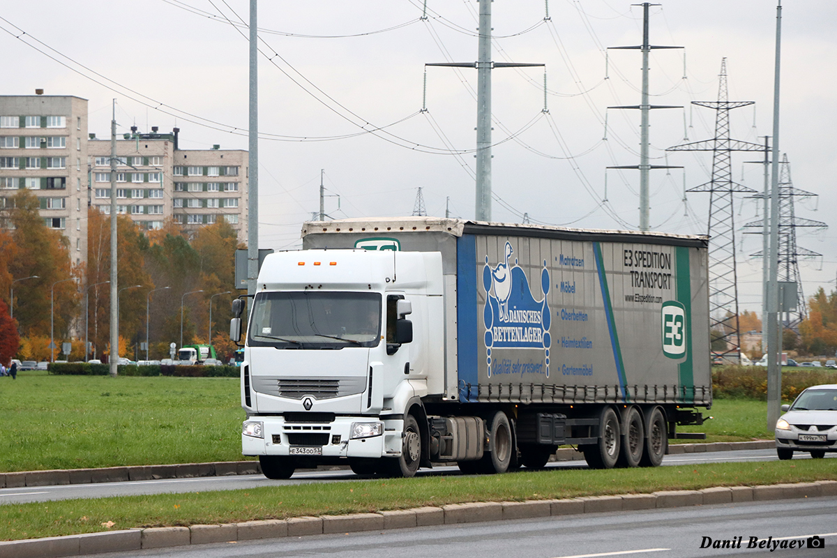 Новгородская область, № Е 343 ОО 53 — Renault Premium ('2006) [X9P]