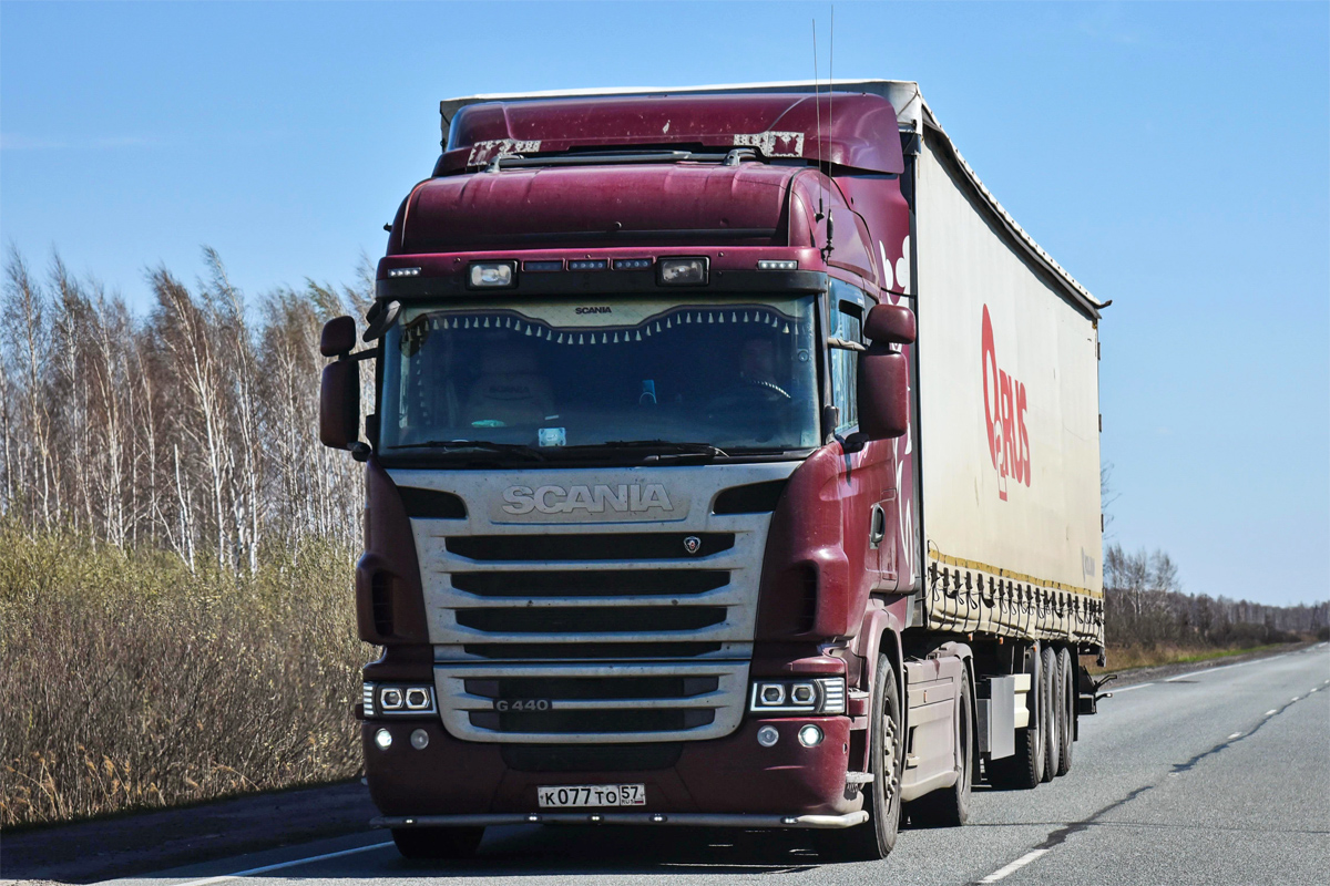 Орловская область, № К 077 ТО 57 — Scania ('2009) G440