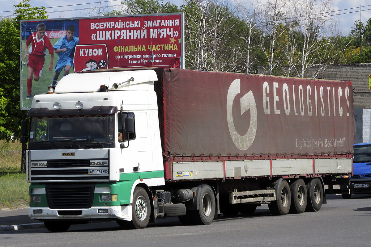 Днепропетровская область, № АЕ 1071 ЕС — DAF 95XF FT