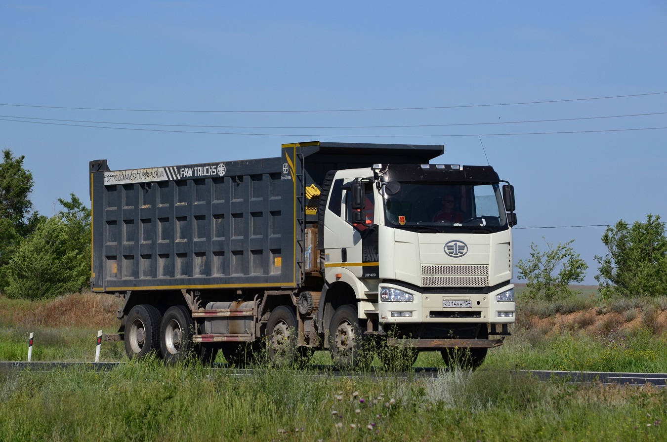 Волгоградская область, № К 014 УВ 134 — FAW J6 CA3310