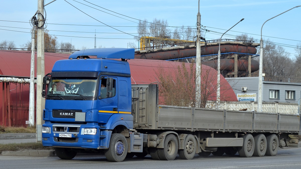Кемеровская область, № Р 099 МО 142 — КамАЗ-65209-S5(87)