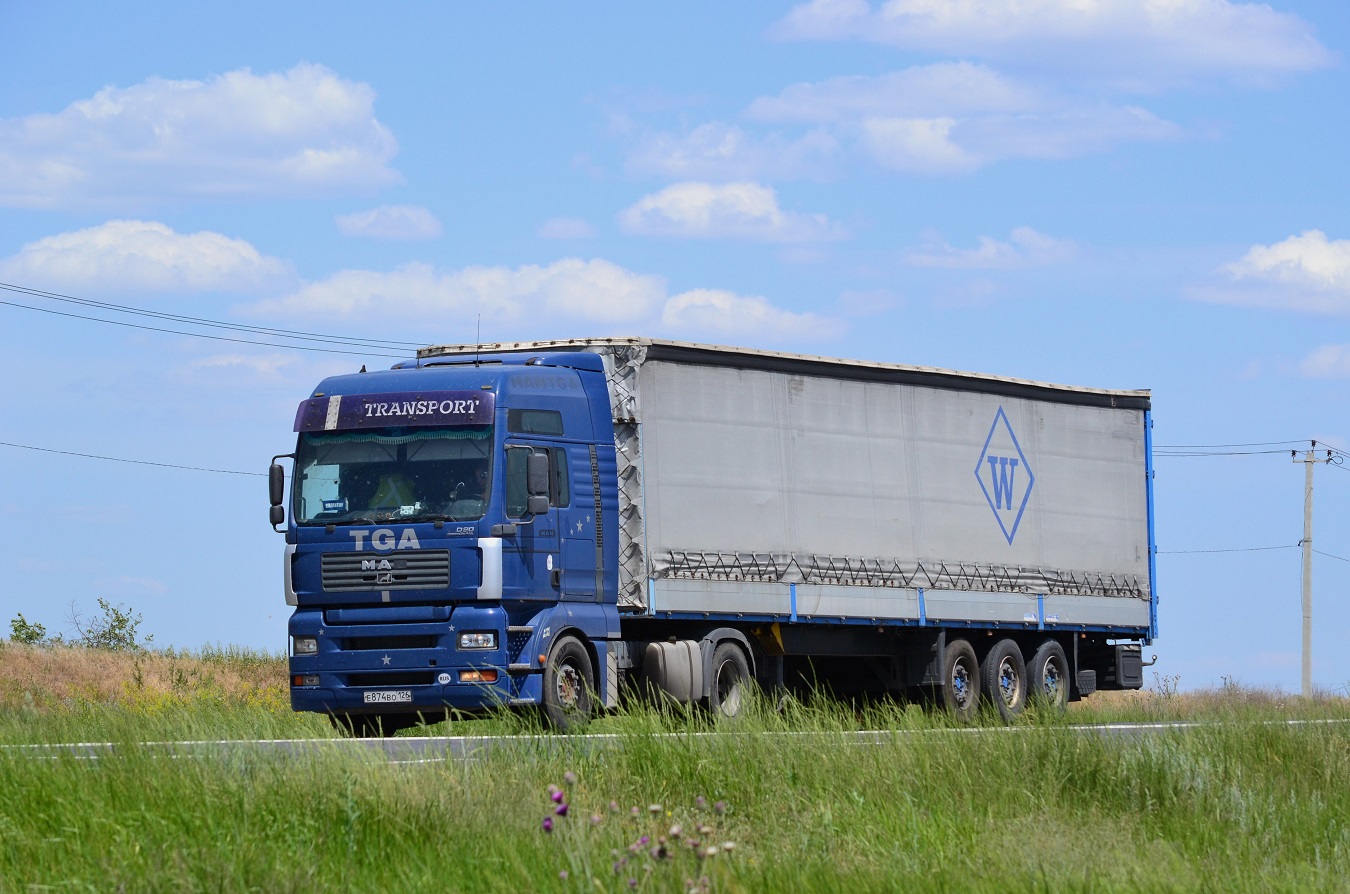 Ставропольский край, № Е 874 ВО 126 — MAN TGA 18.350