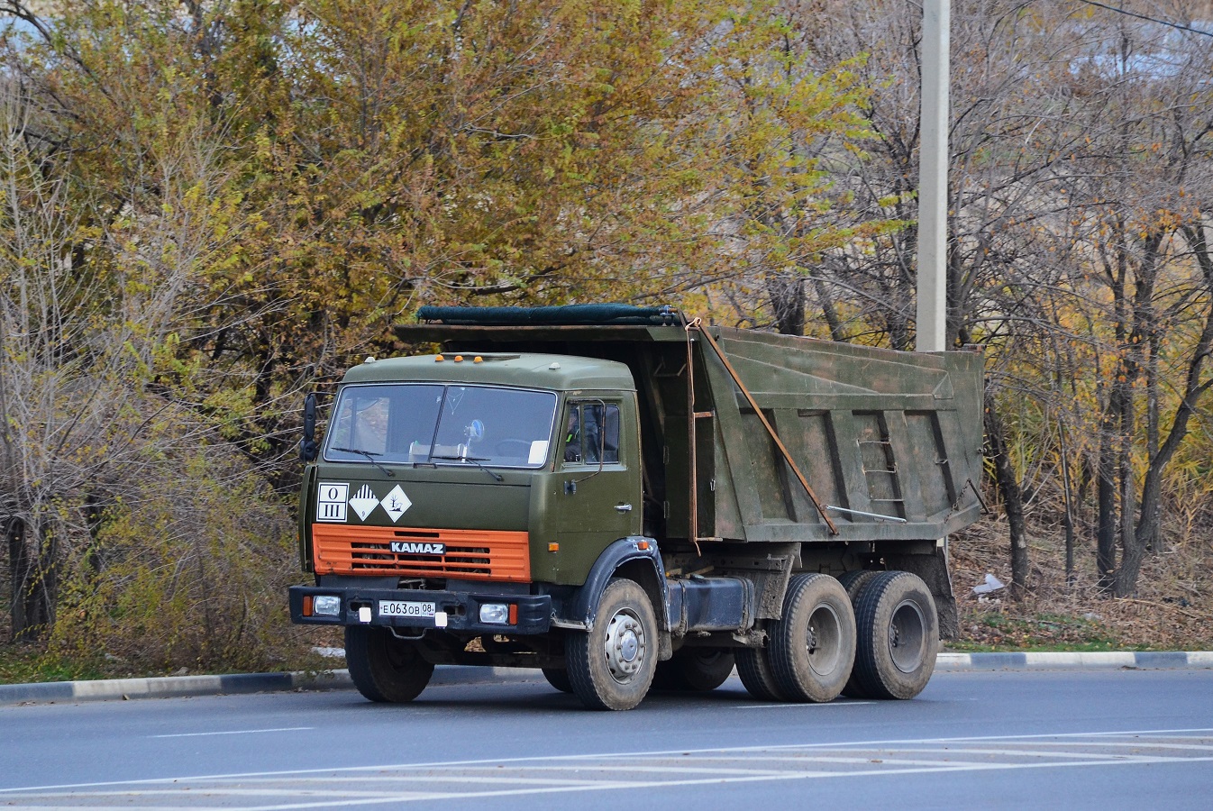 Волгоградская область, № Е 063 ОВ 08 — КамАЗ-65115-01 [65115A]