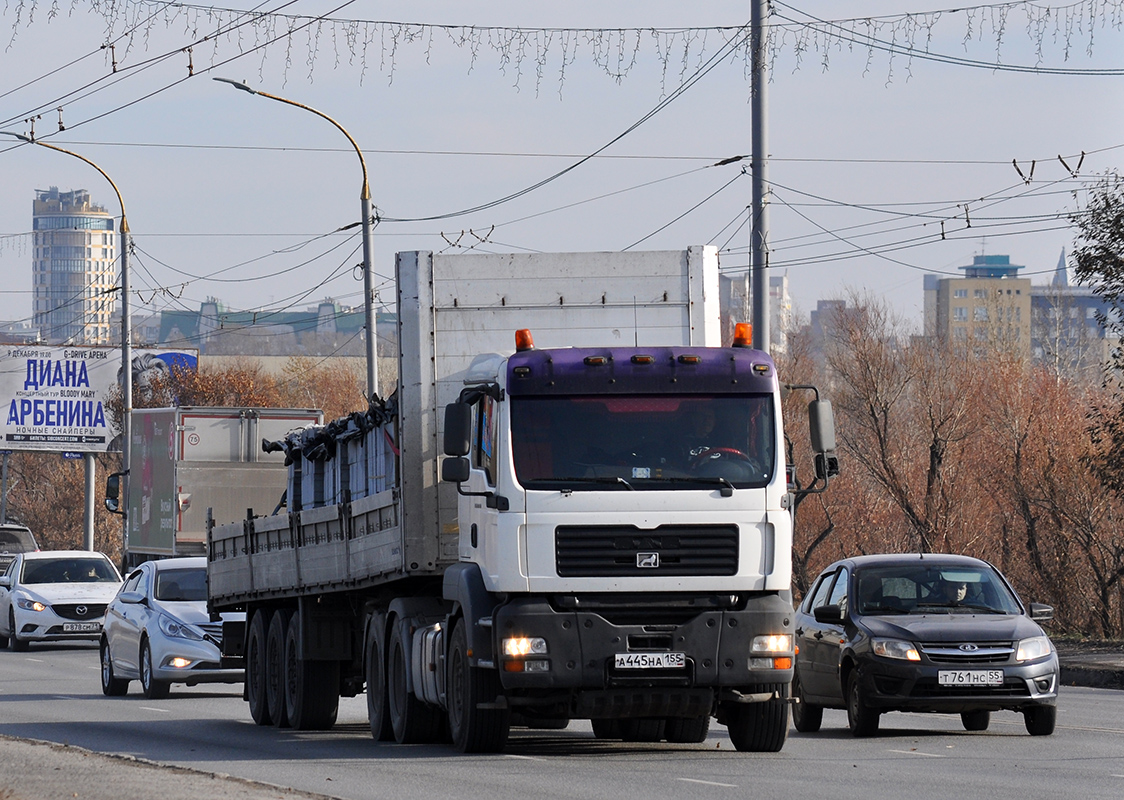 Омская область, № А 445 НА 155 — MAN TGA (общая модель)