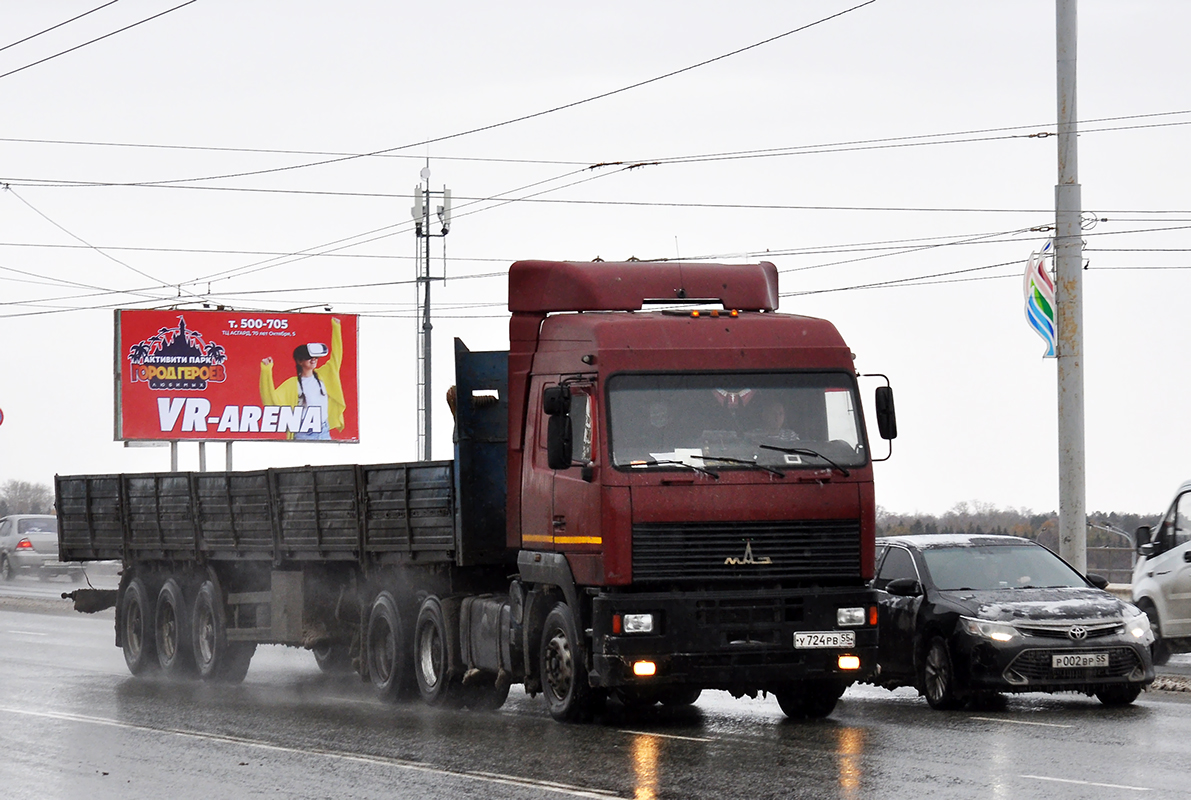 Омская область, № У 724 РВ 55 — МАЗ-6430 (общая модель)