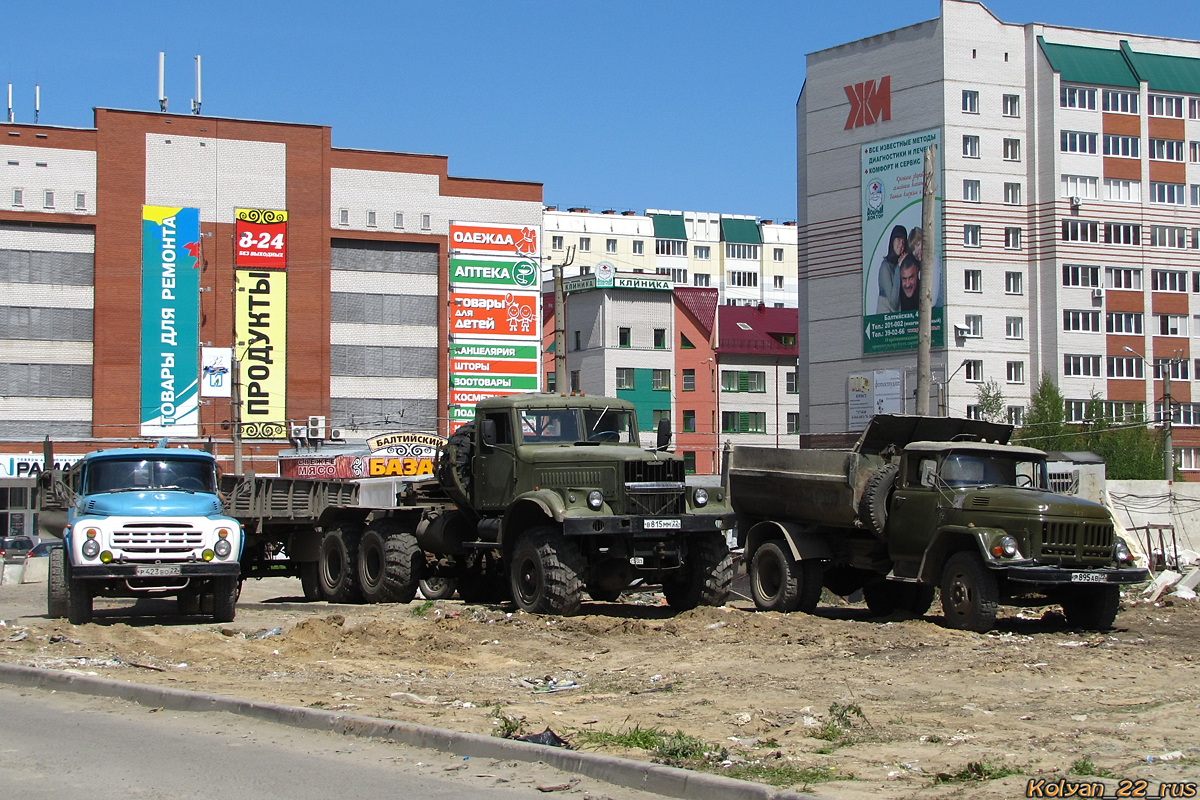 Алтайский край, № Р 423 ВО 22 — ЗИЛ-441510; Алтайский край, № В 815 ММ 22 — КрАЗ-255В; Алтайский край, № Р 895 АВ 22 — ЗИЛ-130 (общая модель)