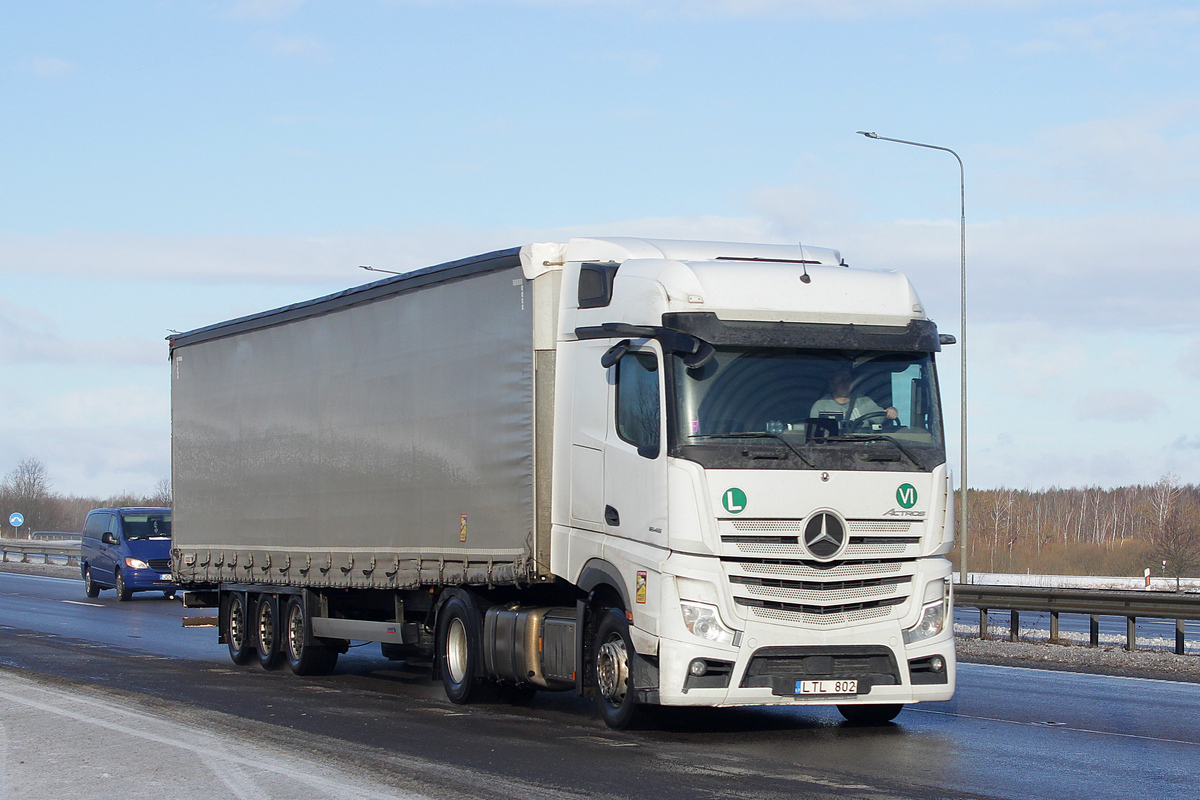 Литва, № LTL 802 — Mercedes-Benz Actros ('2018) 1845