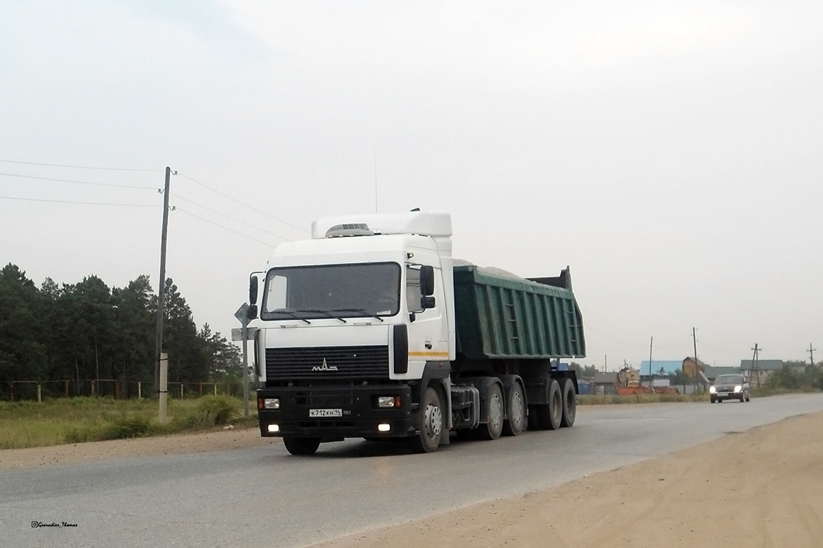 Саха (Якутия), № К 712 КН 14 — МАЗ-6430A9