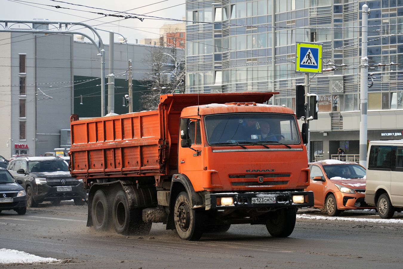 Ленинградская область, № В 123 СМ 47 — КамАЗ-53215 (общая модель)