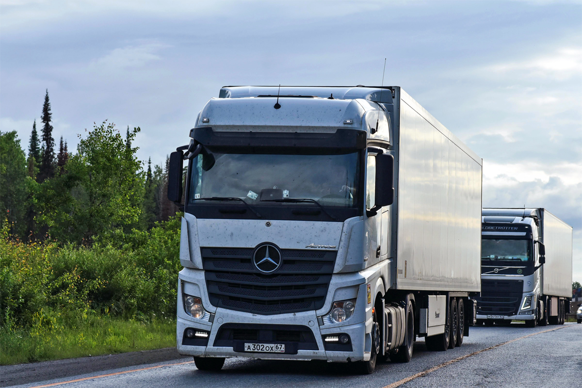Смоленская область, № А 302 ОХ 67 — Mercedes-Benz Actros ('2018)