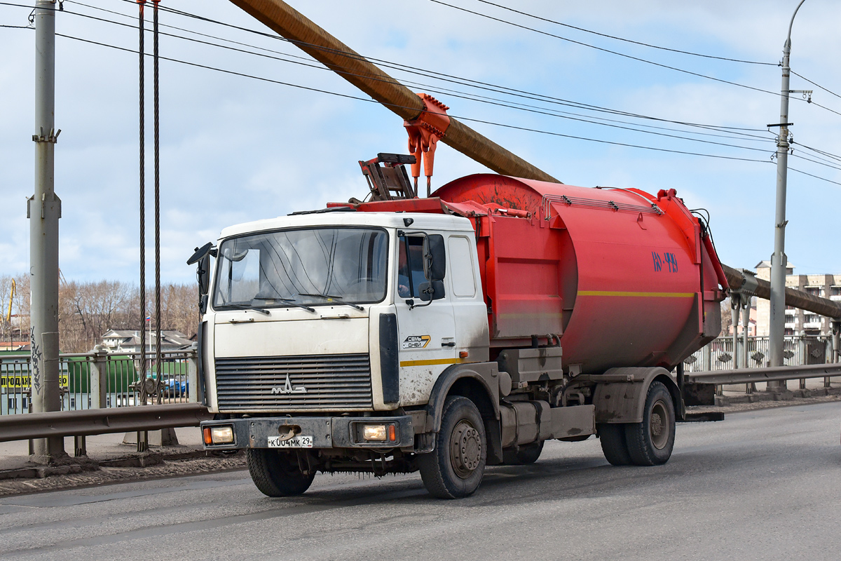 Архангельская область, № К 004 МК 29 — МАЗ-5336A3