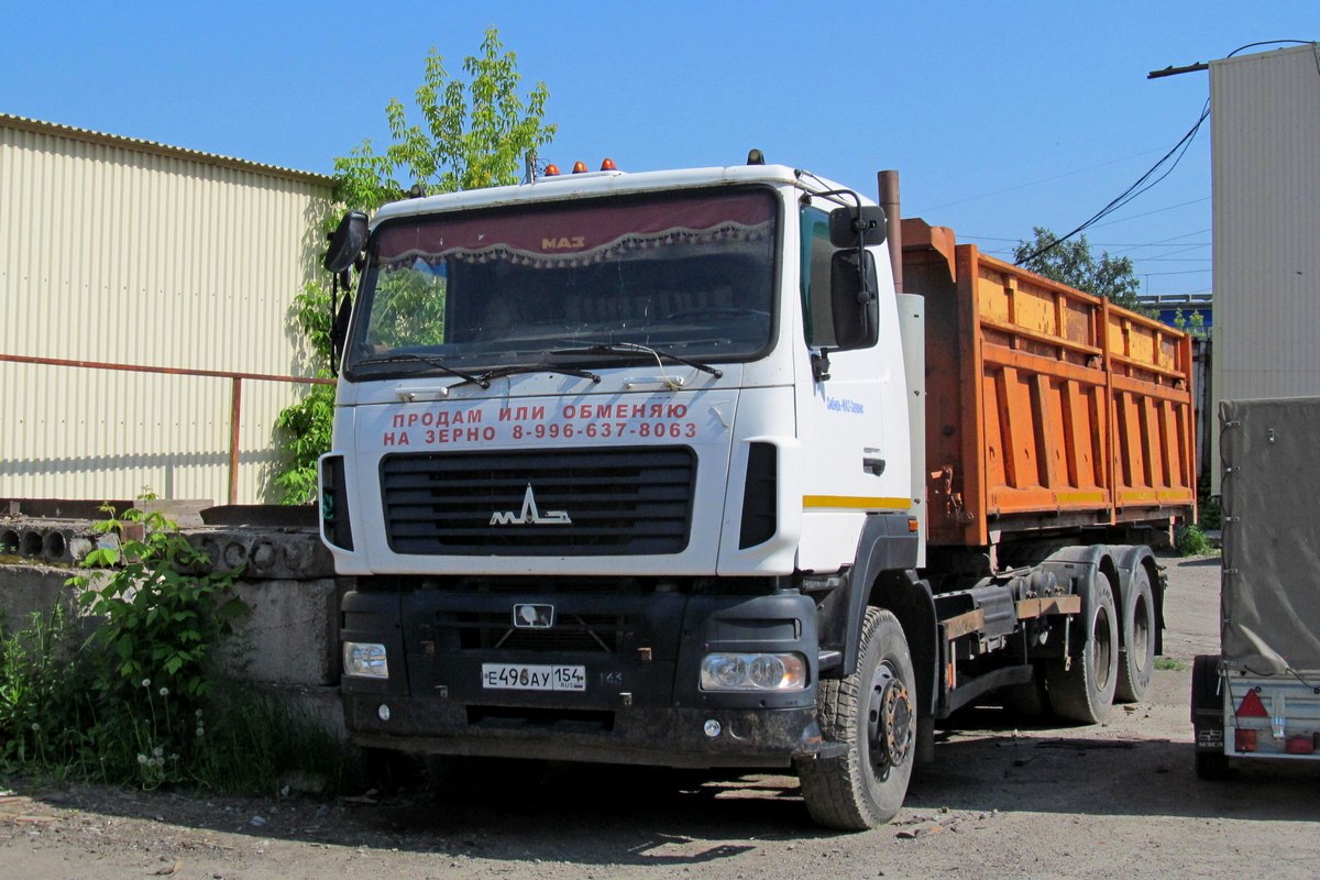 Новосибирская область, № Е 496 АУ 154 — МАЗ-6501B9