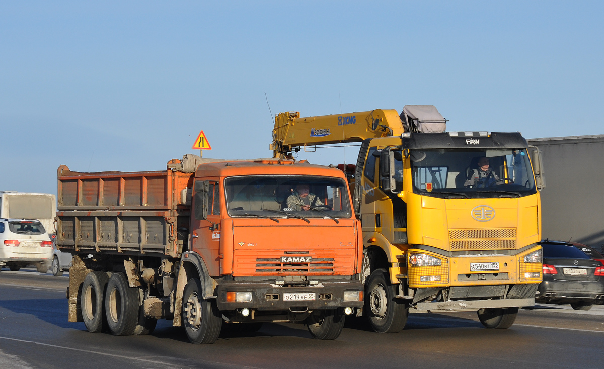 Омская область, № О 219 ХЕ 55 — КамАЗ-65115 (общая модель)