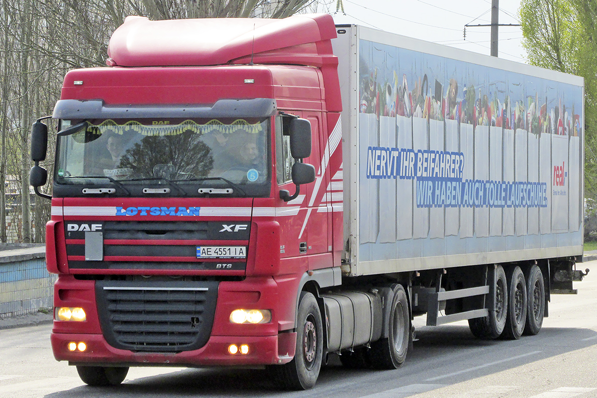 Днепропетровская область, № АЕ 4551 ІА — DAF XF105 FT