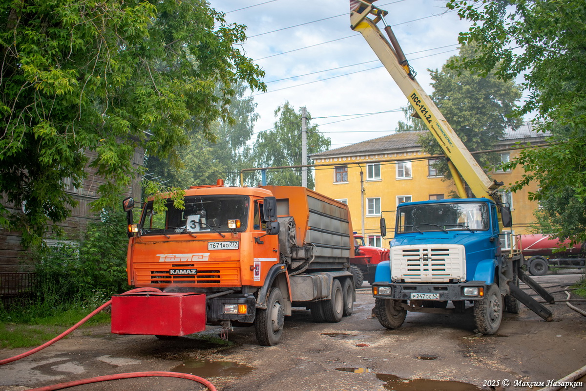 Москва, № Т 671 АО 777 — КамАЗ-65115-D3(97); Рязанская область, № Р 247 ОС 62 — ЗИЛ-433362