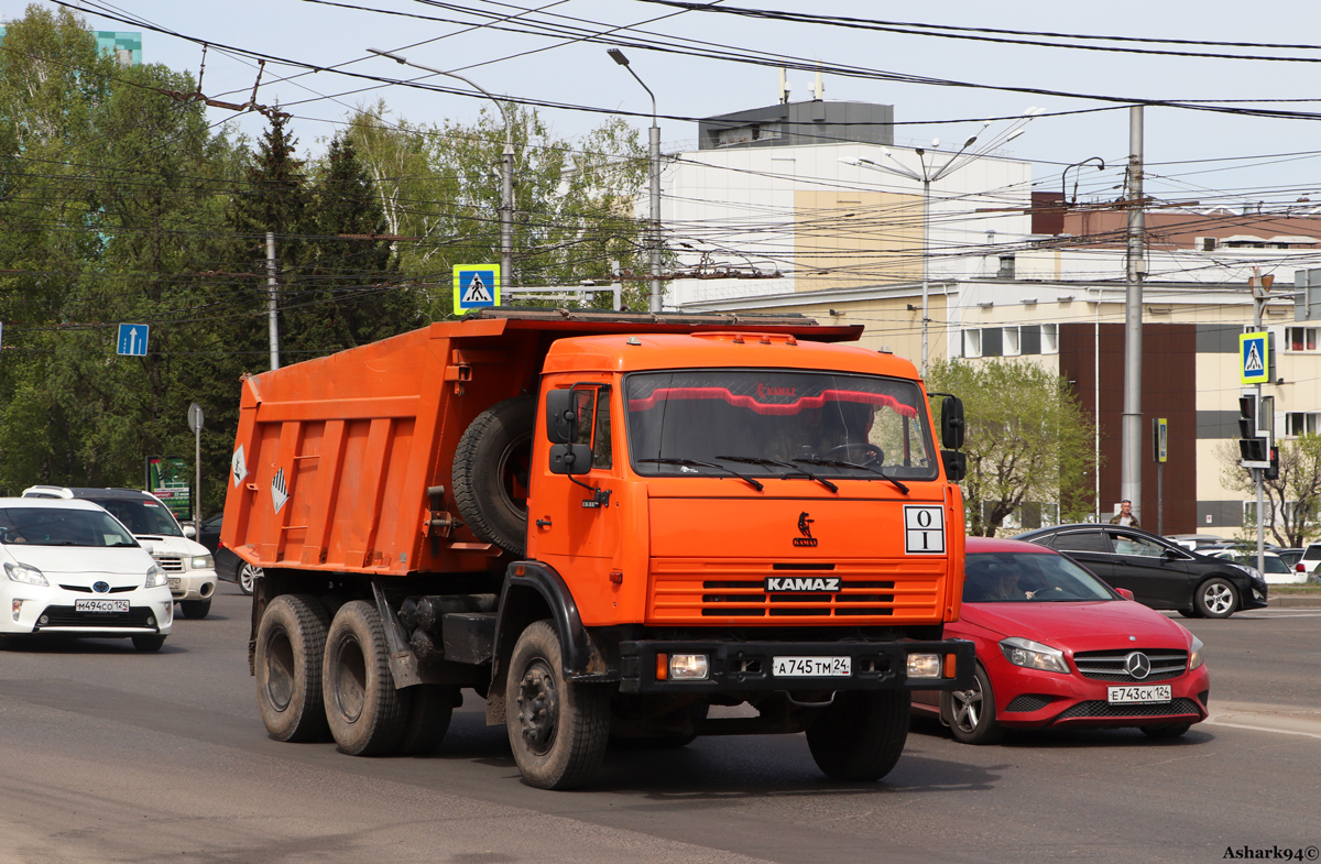 Красноярский край, № А 745 ТМ 24 — КамАЗ-65115-02 [65115C]