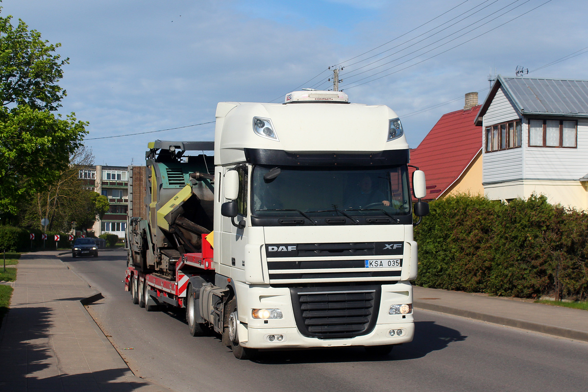 Литва, № KSA 035 — DAF XF105 FT; Литва — Спецтехника с нечитаемыми на фото номерами