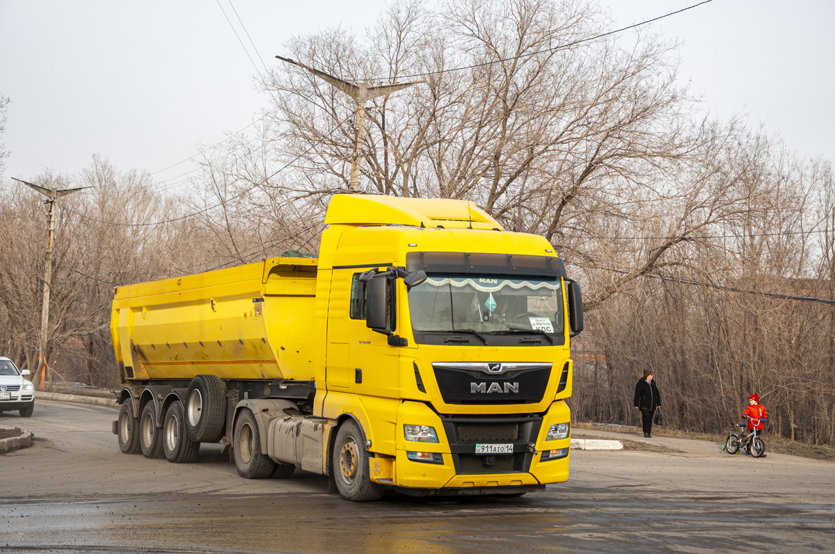 Павлодарская область, № 911 AIO 14 — MAN TGX ('2016) (Общая модель)