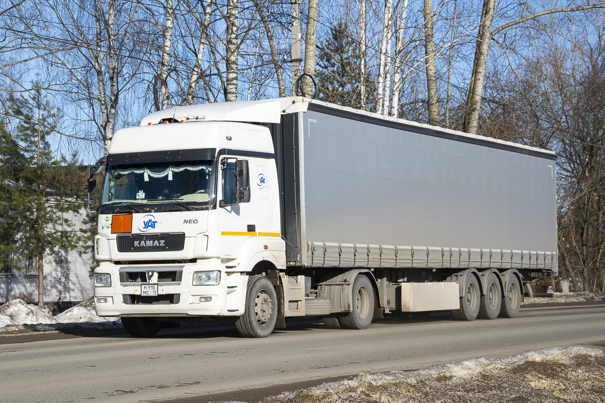 Удмуртия, № Н 910 МС 18 — КамАЗ-5490-S5(87)