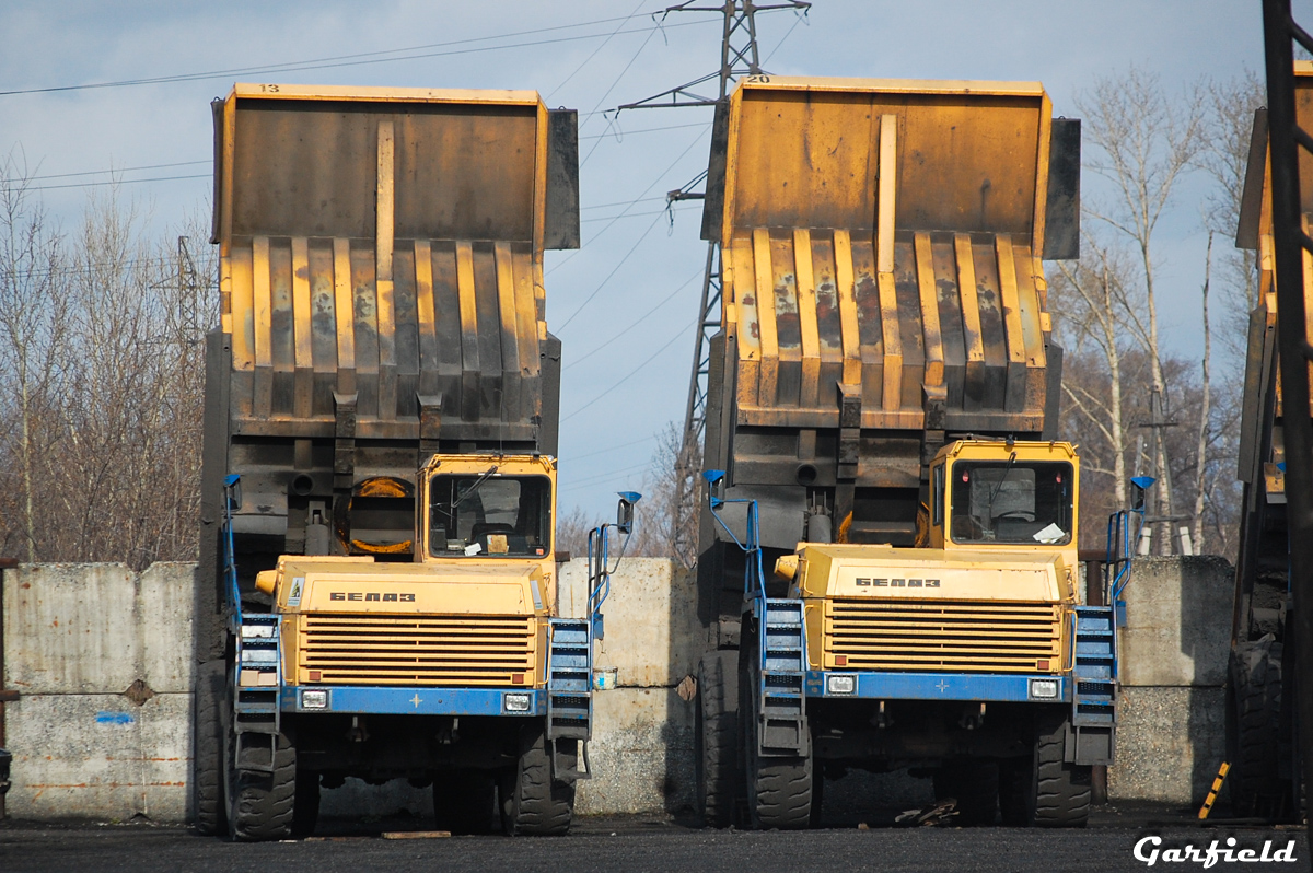 Кемеровская область, № 13 — БелАЗ-7547; Кемеровская область, № 20 — БелАЗ-7547; Транспортные средства без номеров (Кемеровская область)