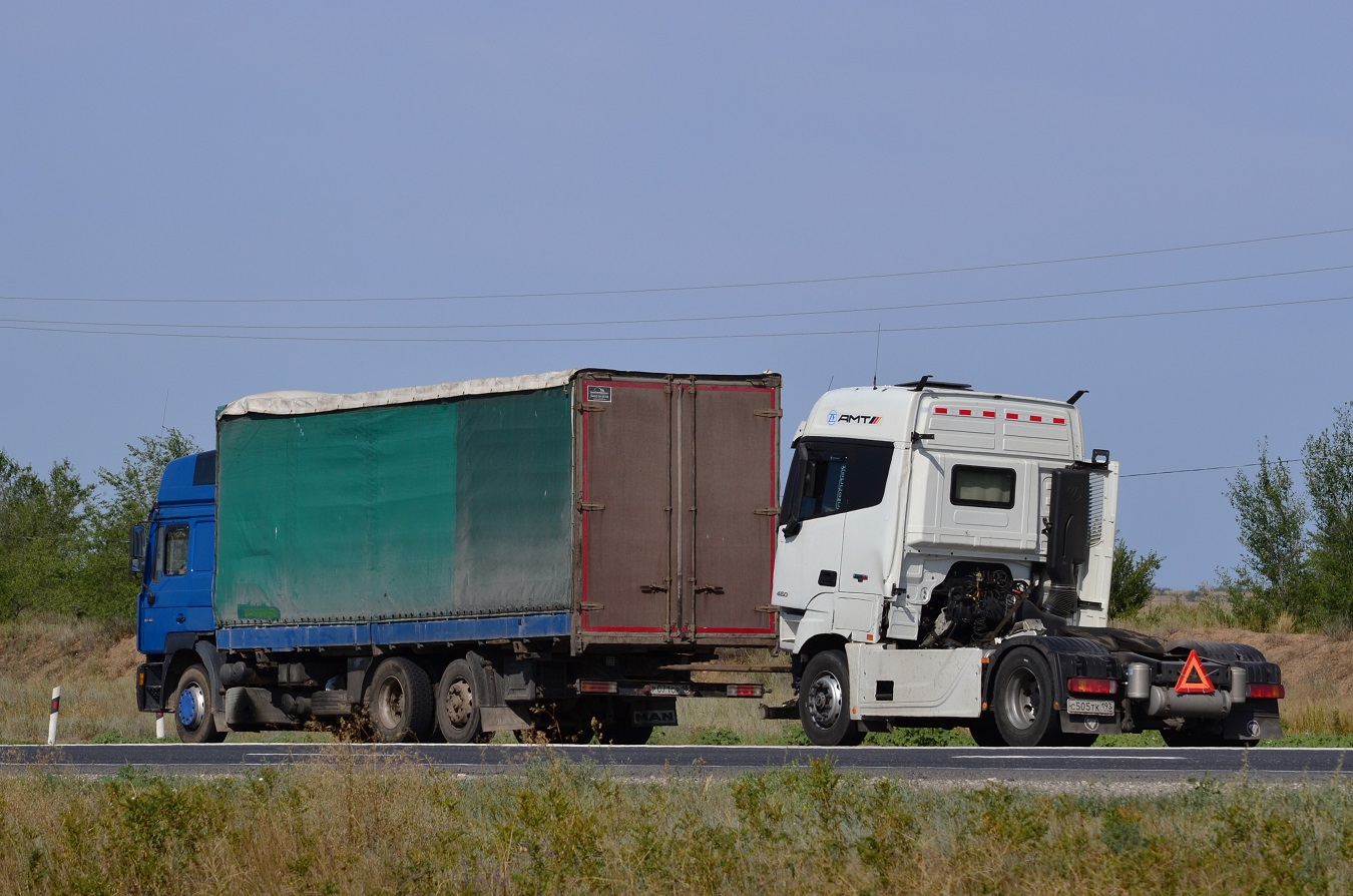 Удмуртия, № Р 071 ОР 18 — MAN F2000 23.414; Краснодарский край, № С 505 ТК 193 — Foton Auman EST / EST-A (H5) BJ4189