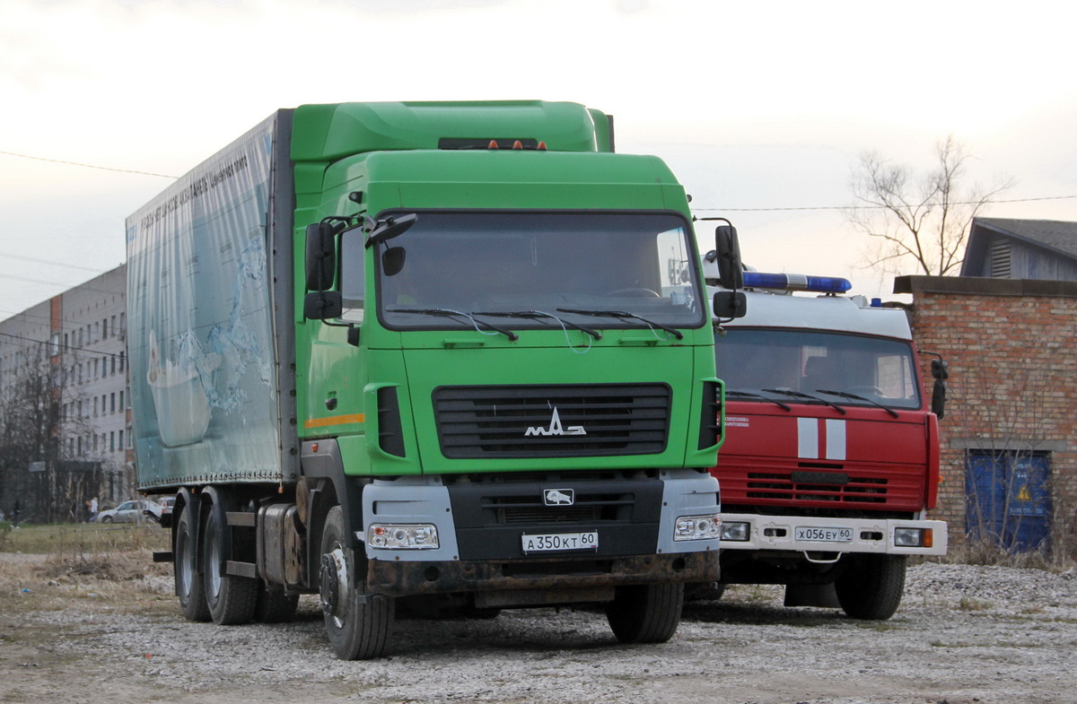 Псковская область, № А 350 КТ 60 — МАЗ-6312H9