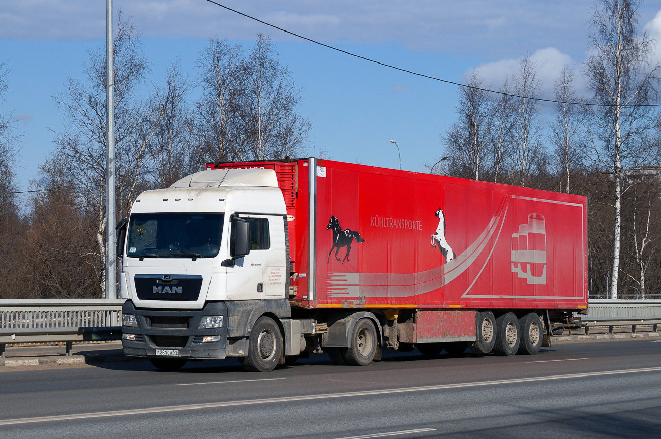 Мурманская область, № В 281 СН 51 — MAN TGX ('2007) 18.400