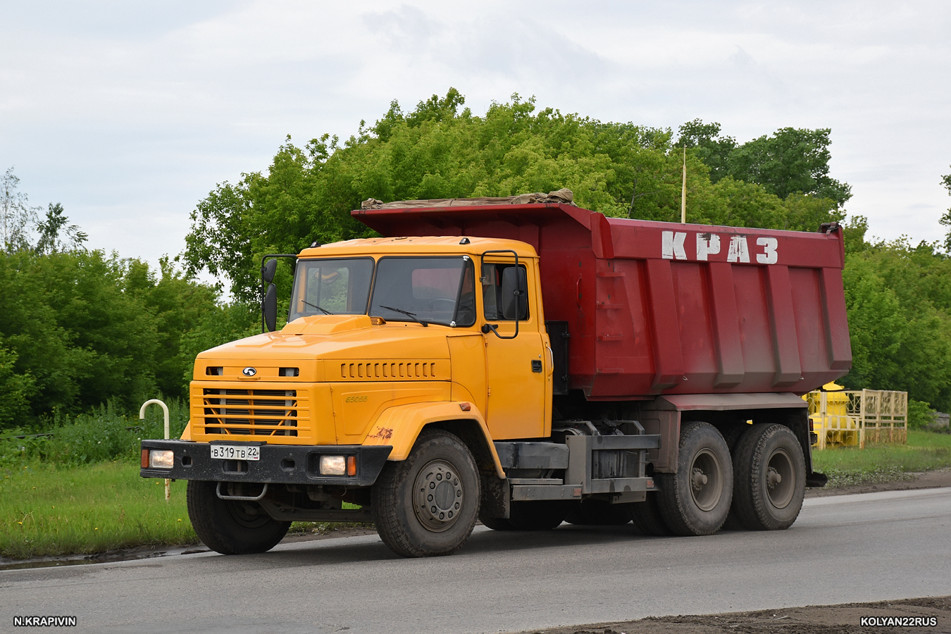 Алтайский край, № В 319 ТВ 22 — КрАЗ-65055