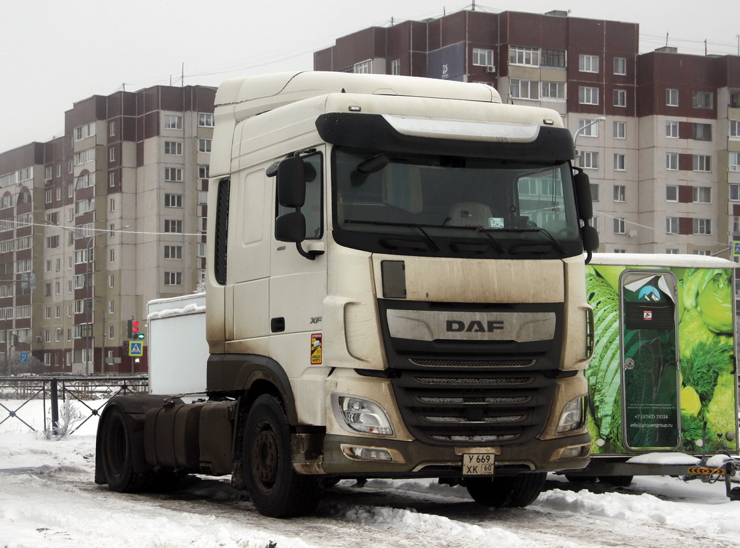 Псковская область, № У 669 ХК 60 — DAF XF Euro6 FT