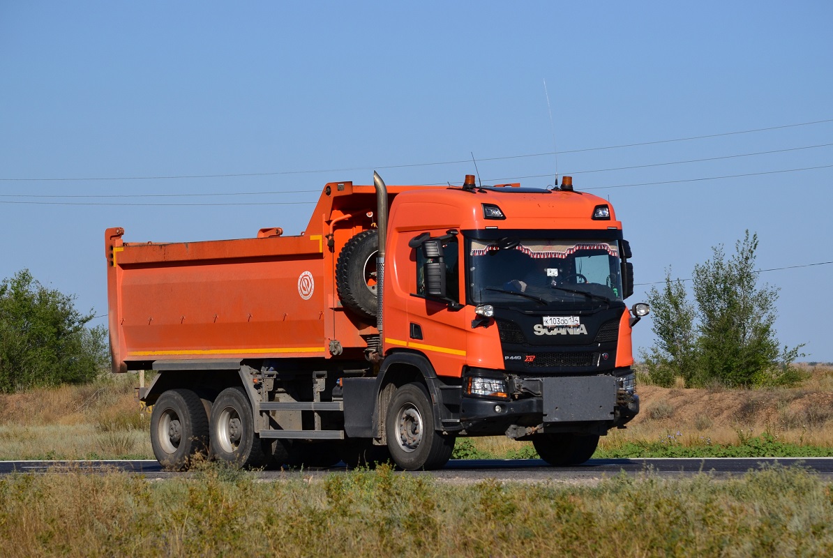 Волгоградская область, № К 103 ОО 134 — Scania ('2016) P440