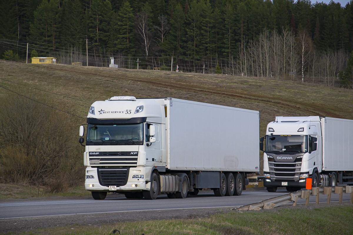 Омская область, № В 026 МХ 155 — DAF XF105 FT
