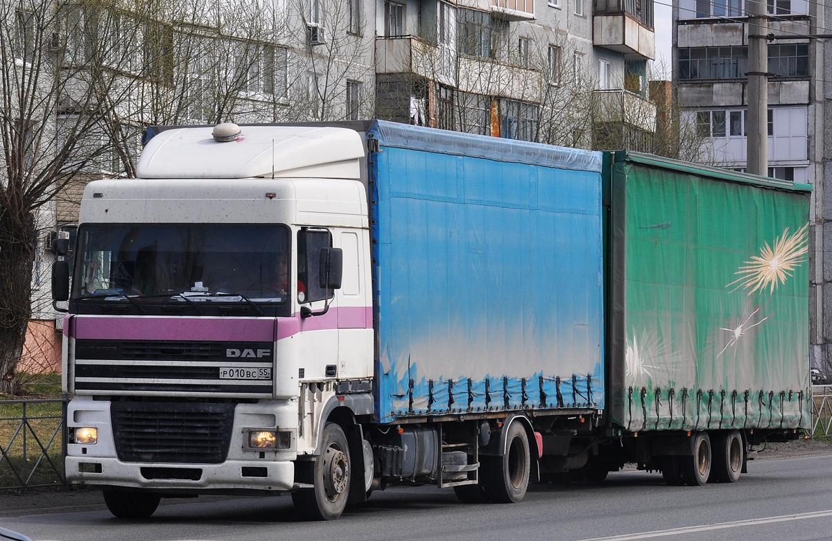 Омская область, № Р 010 ВС 55 — DAF 95XF (общая модель)