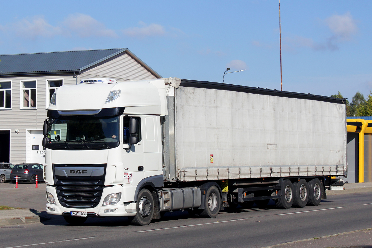 Литва, № KUT 038 — DAF XF Euro6 FT