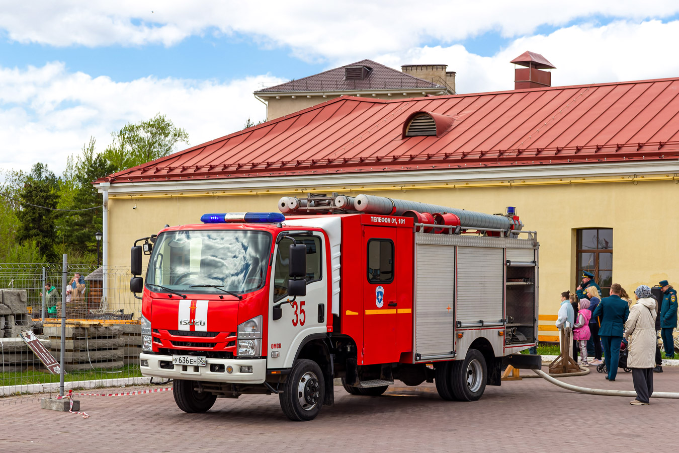 Омская область, № У 636 ЕН 55 — Isuzu NPS75 [Z7X]