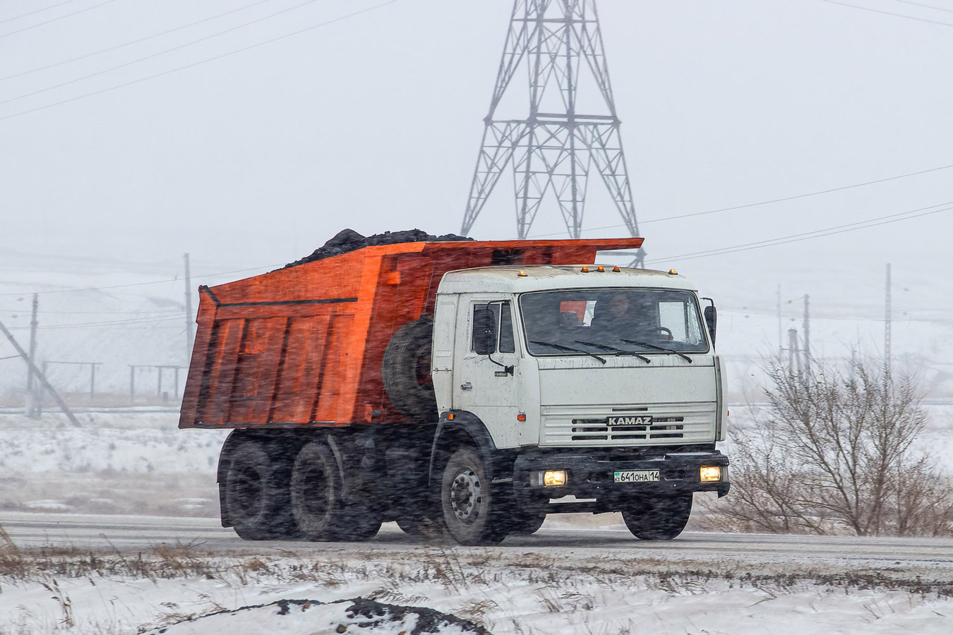 Павлодарская область, № 641 OHA 14 — КамАЗ-65115 (общая модель)