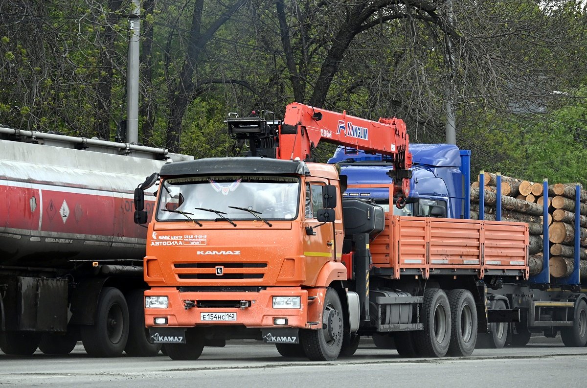 Кемеровская область, № Е 154 НС 142 — КамАЗ-65115-50