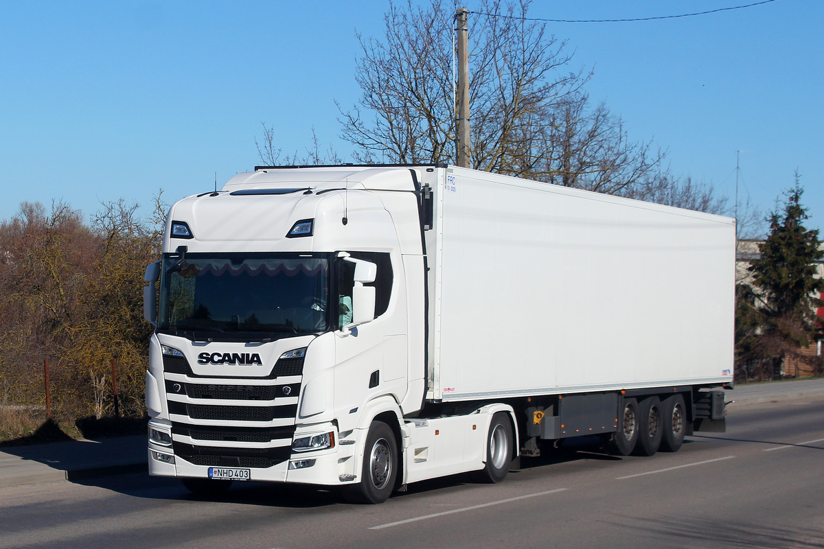 Литва, № NHD 403 — Scania ('2016) R-Series (общ. м)