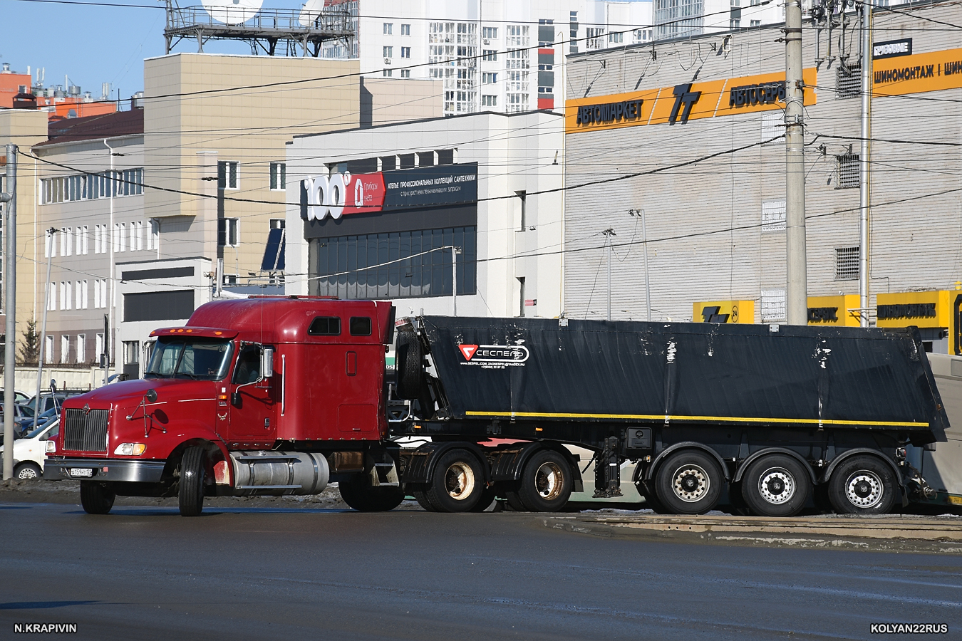 Алтайский край, № А 159 НТ 122 — International 9400; Алтайский край, № АР 7900 22 — Сеспель (общая модель)