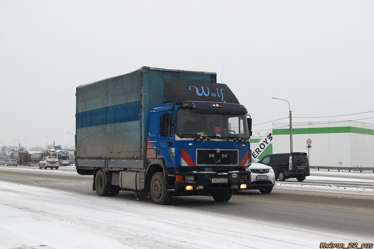Владимирская область, № У 827 КВ 33 — MAN F90 19.xxx (общая)