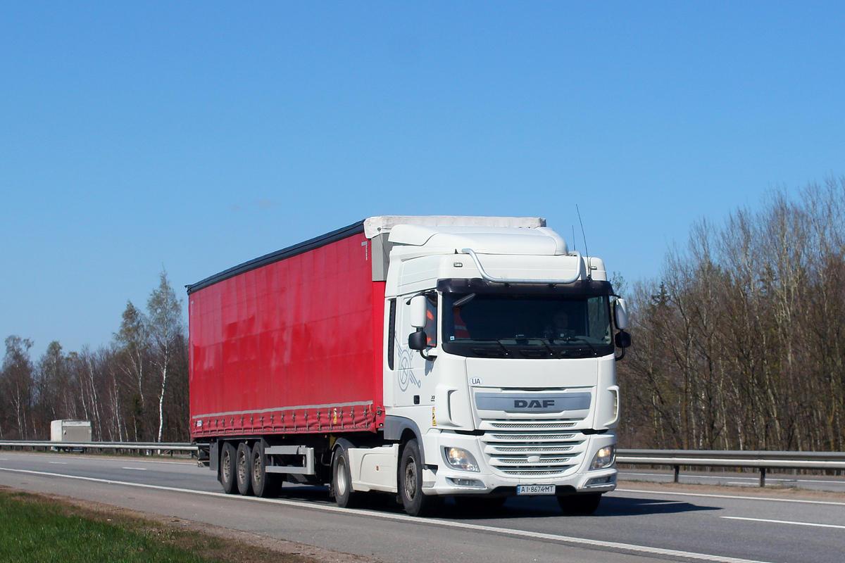 Киевская область, № АІ 8674 МТ — DAF XF Euro6 FT