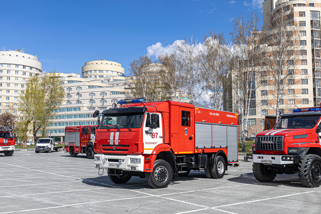 Свердловская область, № У 855 МТ 196 — КамАЗ-43265 (общая модель); Свердловская область — День пожарной охраны 2026