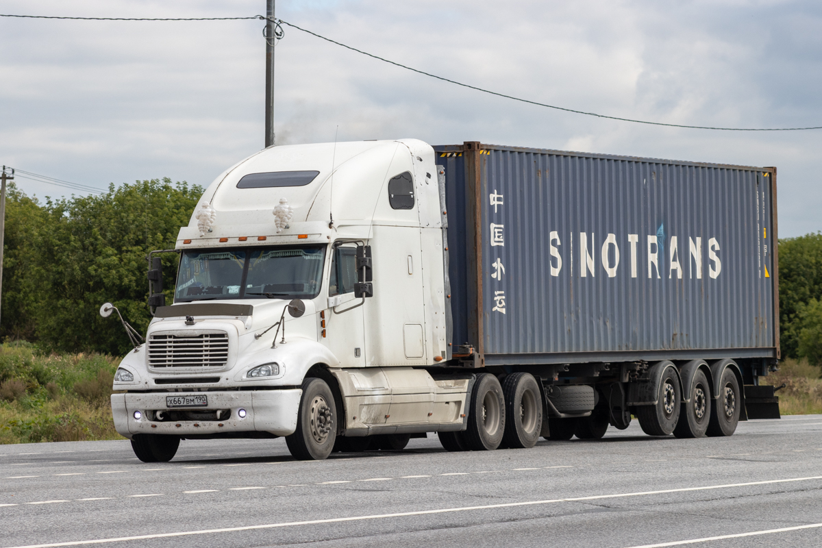 Московская область, № Х 667 ВМ 190 — Freightliner Columbia