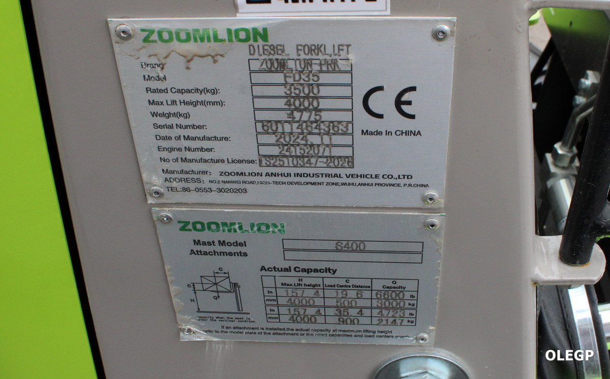 Минская область, № (BY-5) Б/Н СТ 0260 — Zoomlion (общая модель)