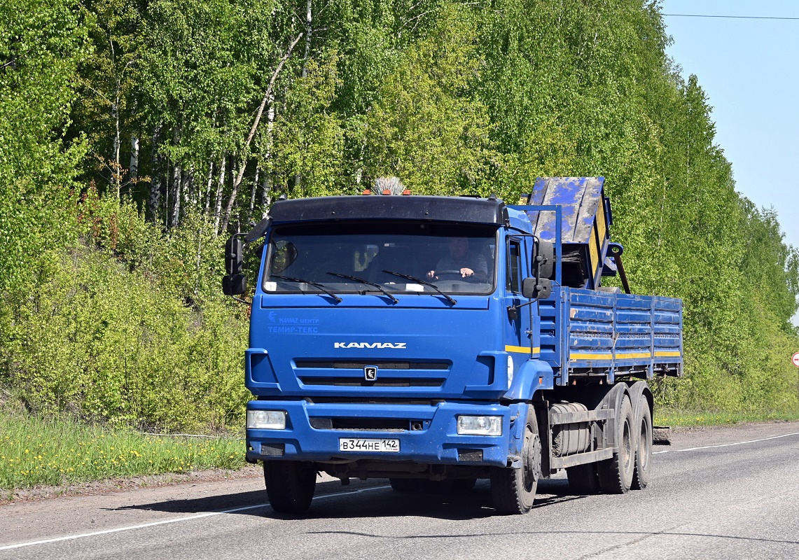 Кемеровская область, № В 344 НЕ 142 — КамАЗ-65117 (общая модель)