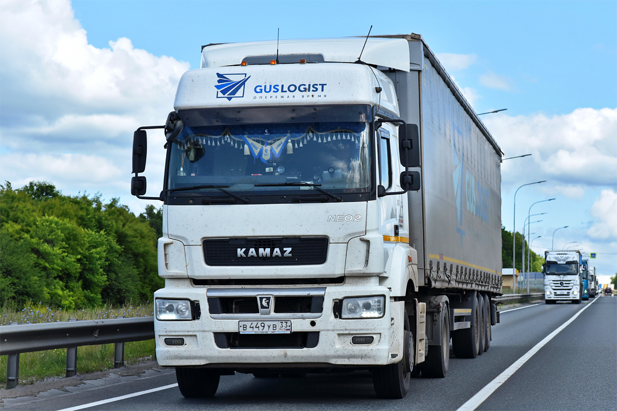 Владимирская область, № В 449 УВ 33 — КамАЗ-5490-S5(87)