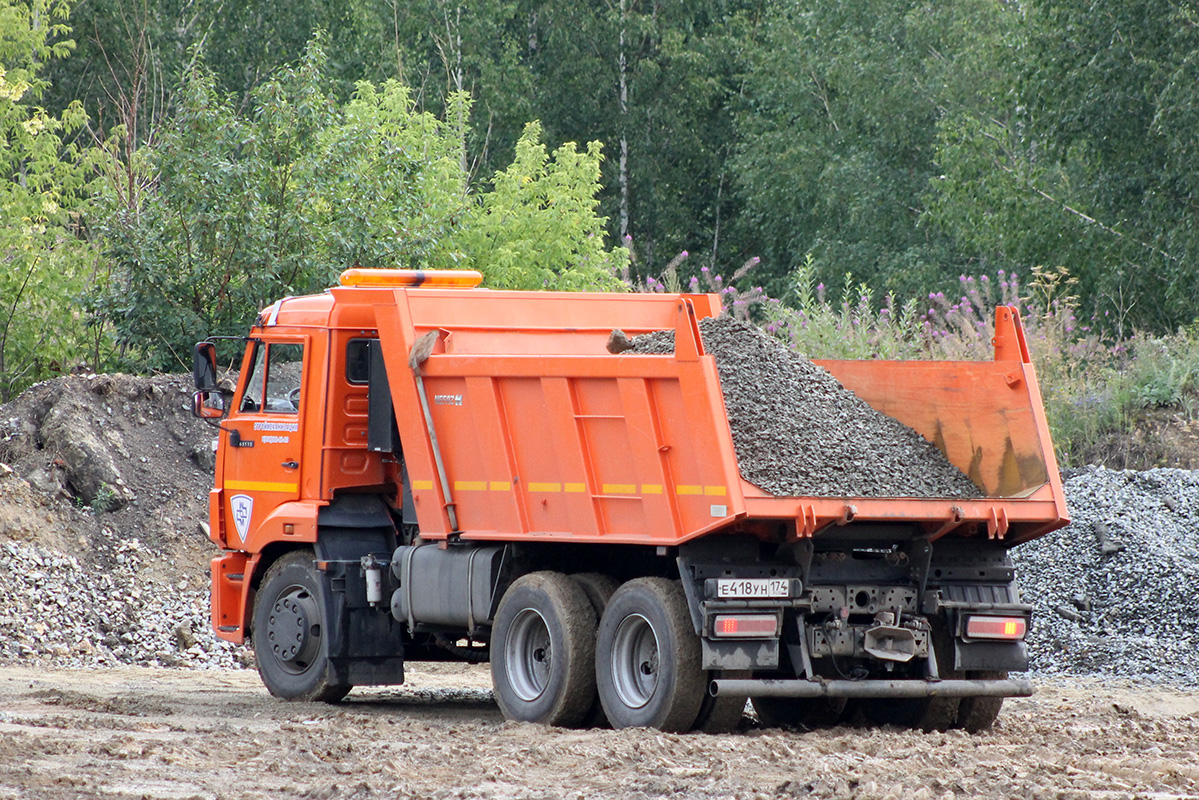Челябинская область, № Е 418 УН 174 — КамАЗ-65115 (общая модель)