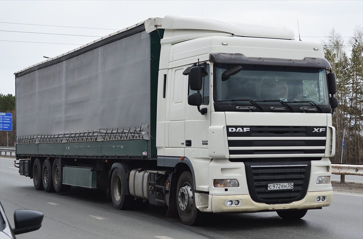 Омская область, № С 972 ЕН 55 — DAF XF105 FT